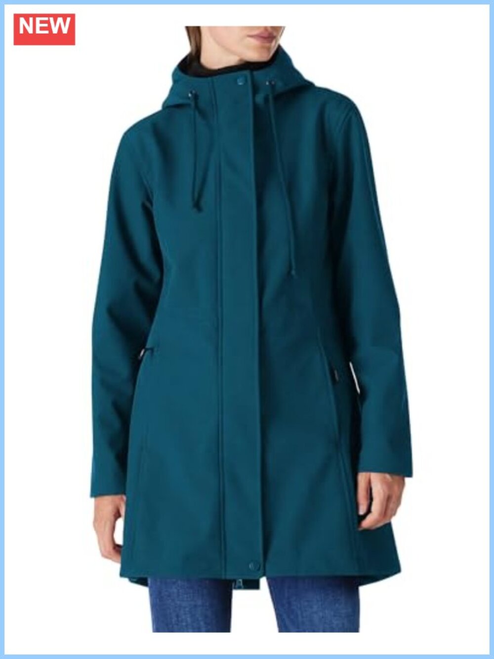 Women's Waterproof Fleece Lined Hooded Softshell Rain Coat